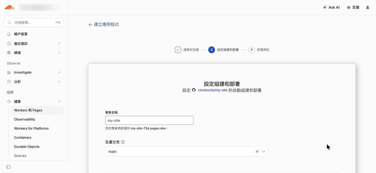 圖 4-5：專案名稱與你將拿到的網址